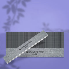 STALEKS Straight wide mineral nail file 80/80 grit (50 pcs)