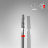 Mũi mài móng kim cương hình nón cụt EXPERT vạch đỏ, đường kính đầu 2,5 mm, chiều dài đầu mài 8 mm