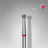 Mũi mài móng kim cương hình bi EXPERT vạch đỏ, đường kính đầu 2,7 mm