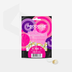 Archivos desechables blancos con una capa de espuma suave para el disco de pedicura PODODISC STALEKS PRO XS (50 unidades)