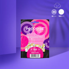 Archivos desechables blancos con una capa de espuma suave para el disco de pedicura PODODISC STALEKS PRO XS (50 unidades)