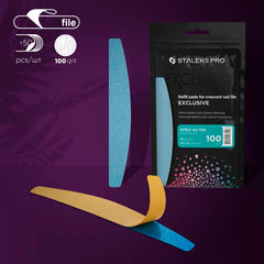 Limas desechables para lima de uñas en forma de media luna EXCLUSIVE 42 (50 piezas)