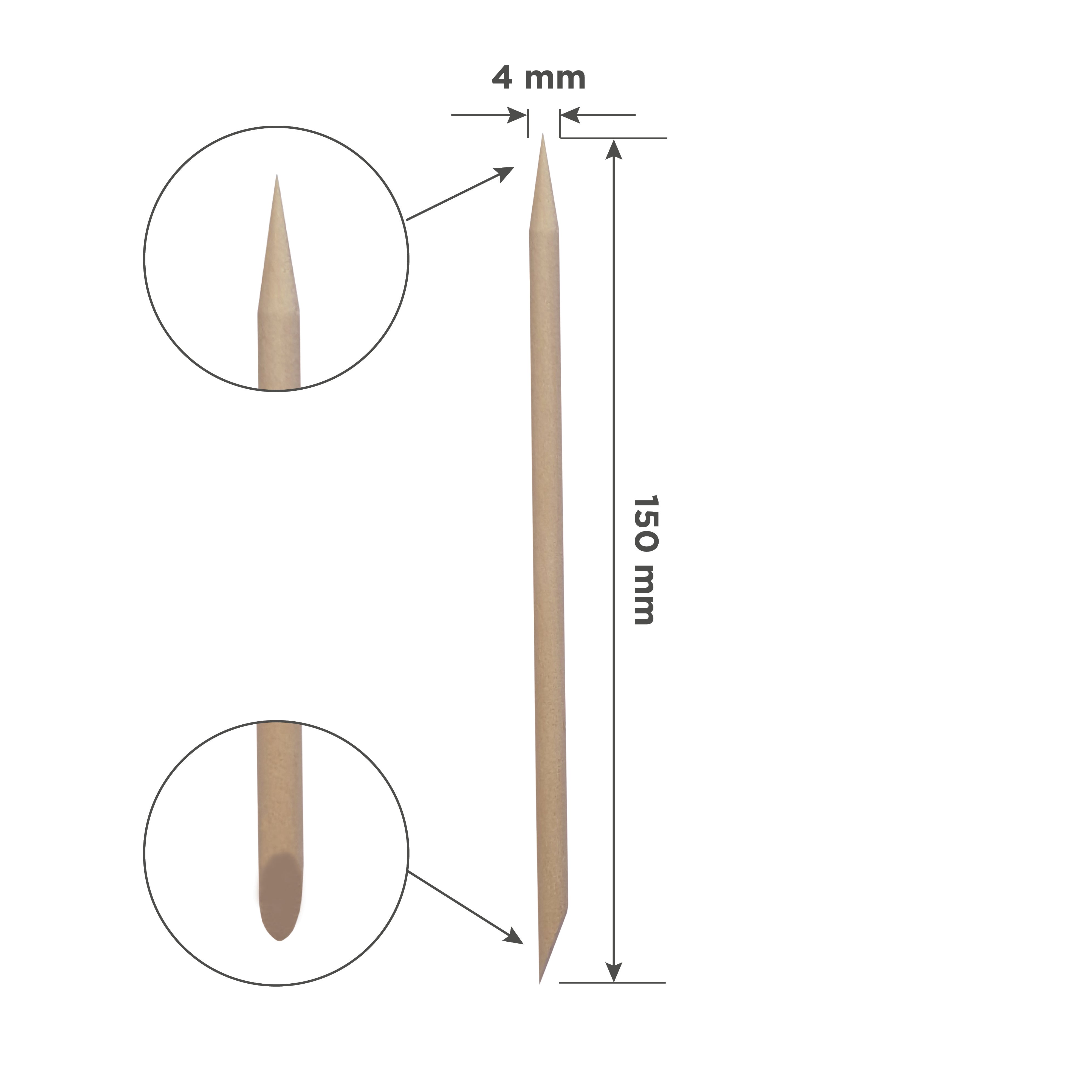 STALEKS EXPERT Palito de naranjo de madera, 150 mm (10 uds.)