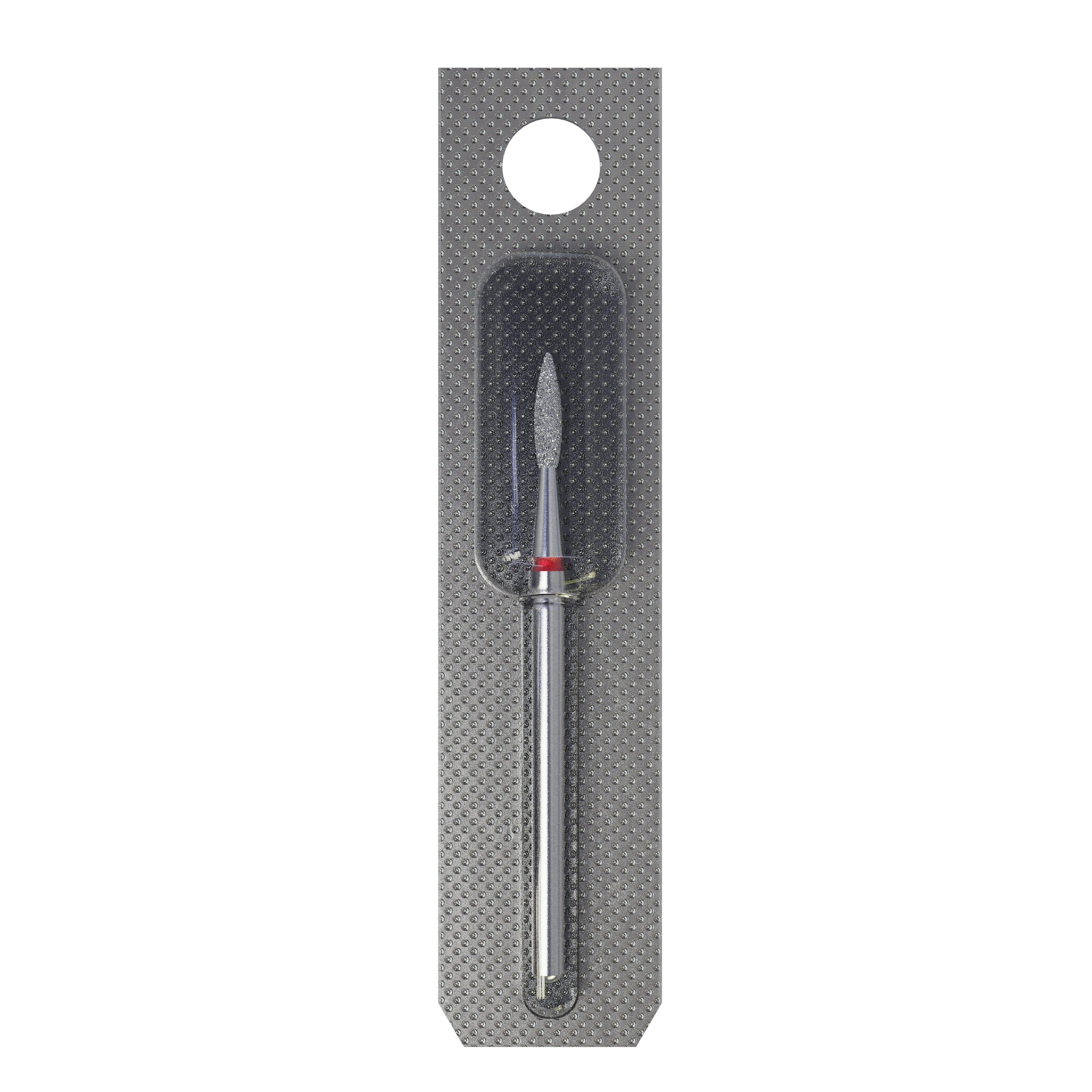 Mũi mài móng kim cương hình ngọn lửa EXPERT vạch đỏ, đường kính đầu 2,1 mm, chiều dài đầu mài 8 mm