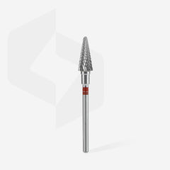 Carbide nail drill bit for left-handed users cone red EXPERT head diameter 6 mm / working part 14 mm