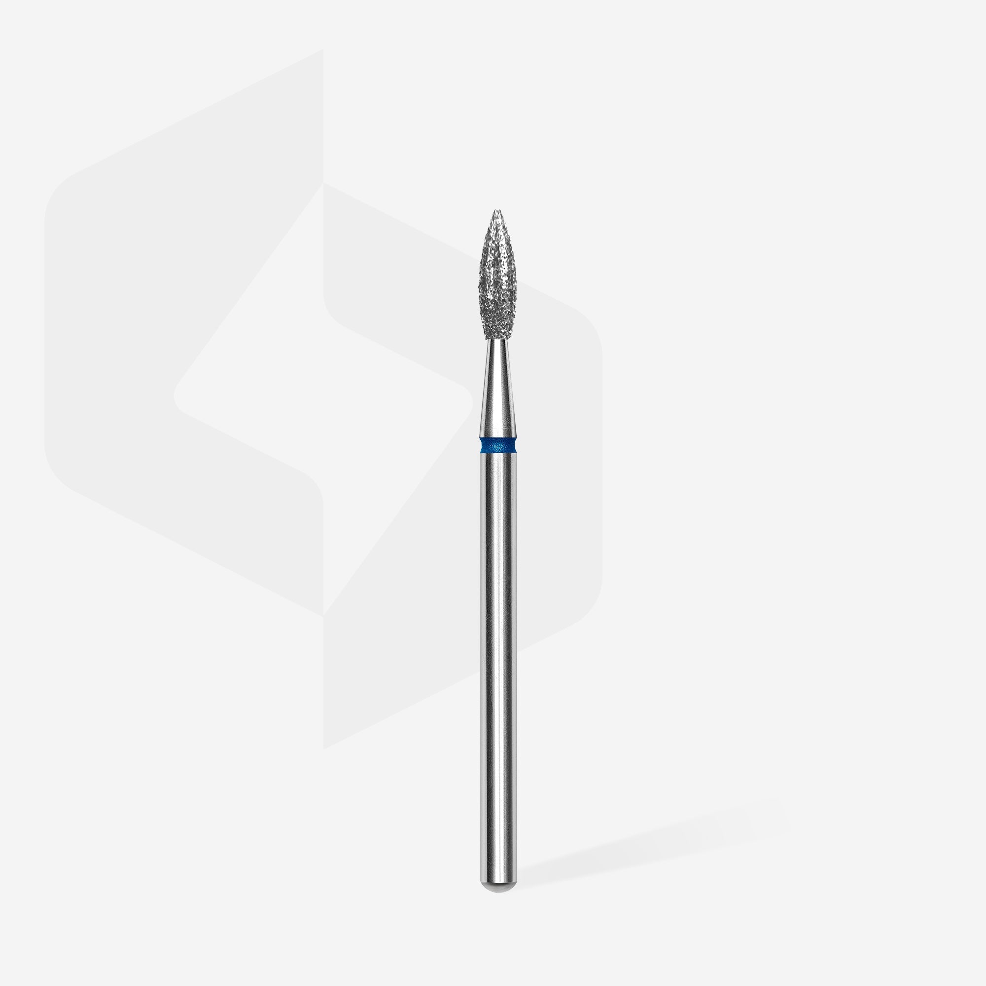 STALEKS EXPERT Diamond nail drill bit pointed flame blue, head diameter 2,3 mm, working part 8 mm