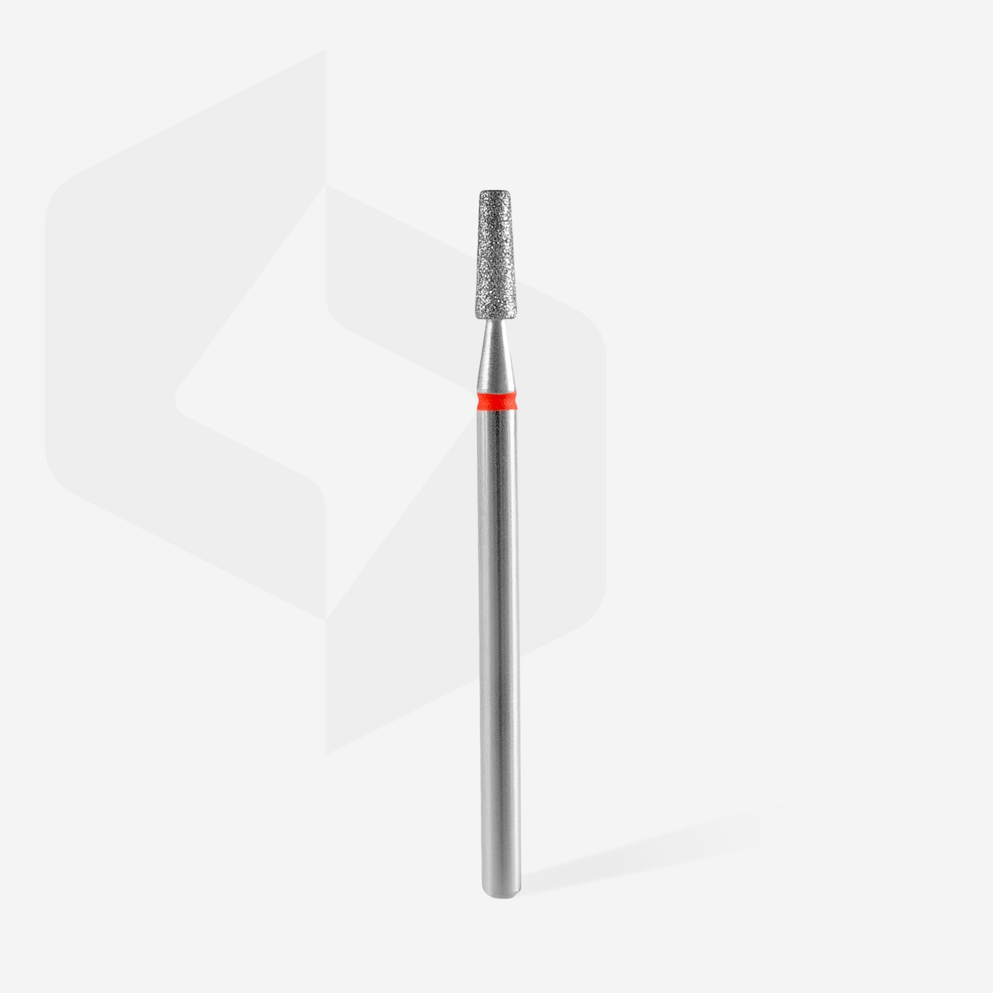 STALEKS EXPERT Diamond nail drill bit frustum red, head diameter 2,5 mm, working part 8 mm