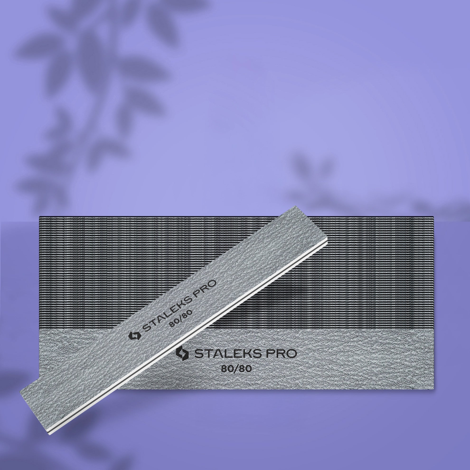 STALEKS Straight wide mineral nail file 80/80 grit (50 pcs)