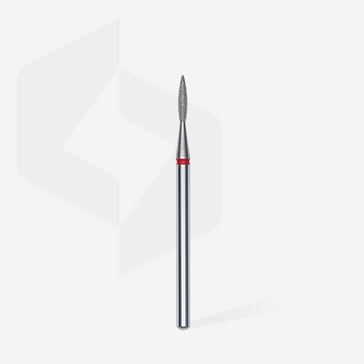 STALEKS EXPERT Diamond nail drill bit pointed flame red, head diameter 1,6 mm, working part 8 mm