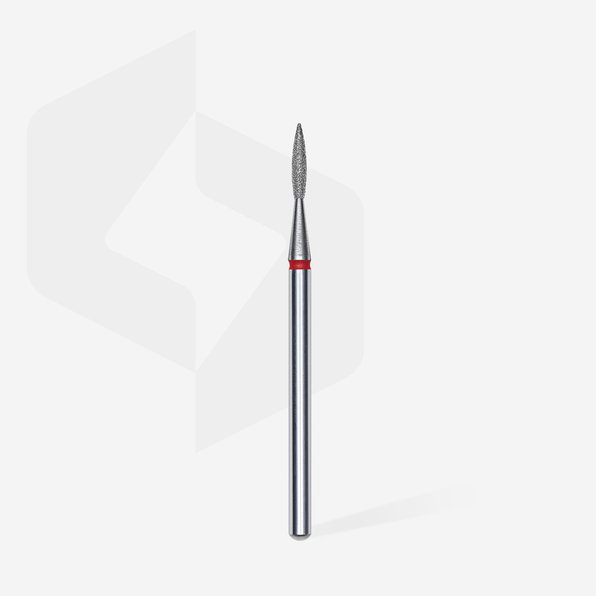 STALEKS EXPERT Diamond nail drill bit pointed flame red, head diameter 1,6 mm, working part 8 mm