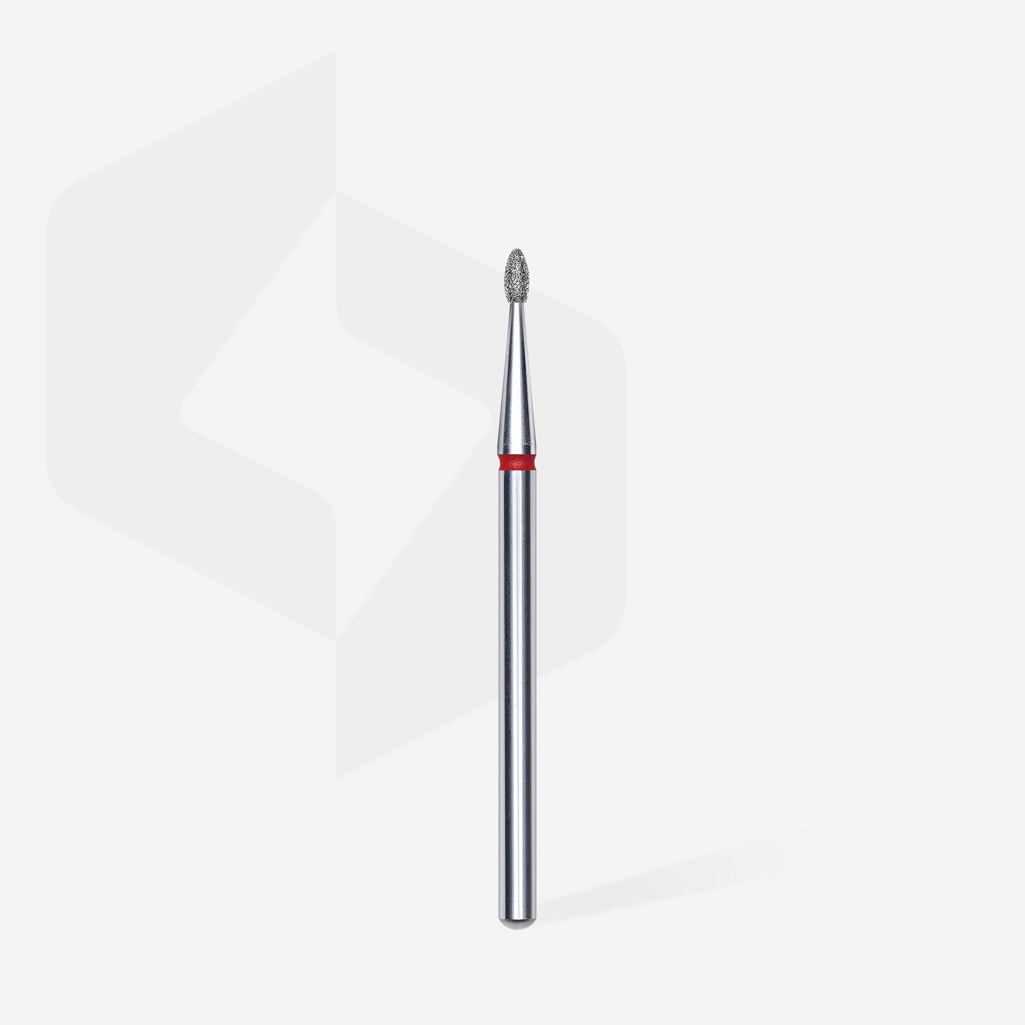 STALEKS EXPERT Diamond nail drill bit rounded bud red, head diameter 1,6 mm, working part 3,4 mm