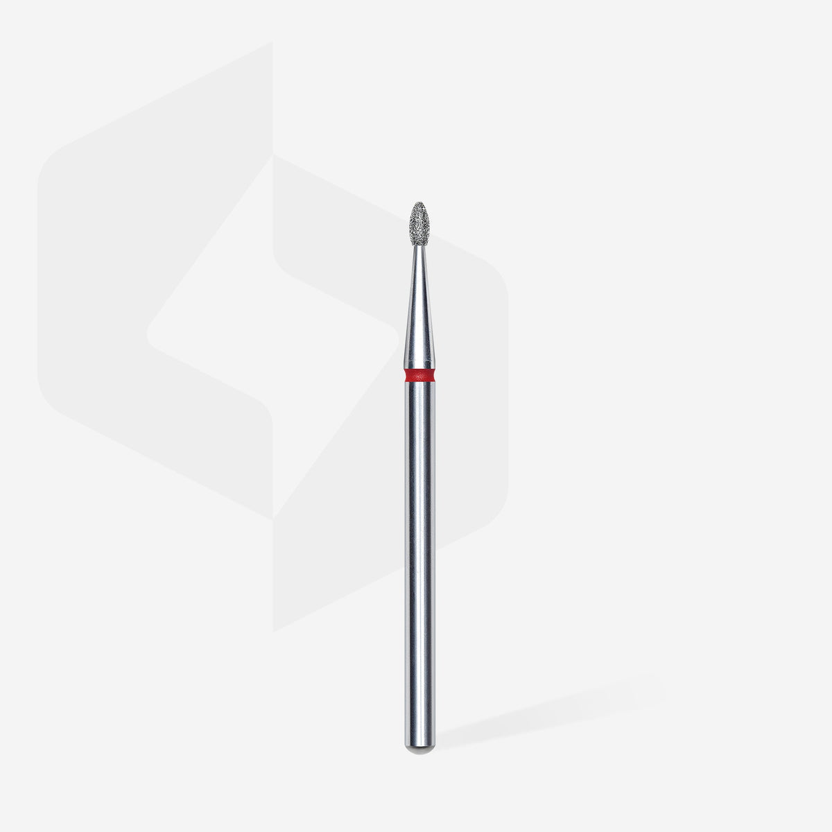 STALEKS EXPERT Diamond nail drill bit rounded bud red, head diameter 1,6 mm, working part 3,4 mm