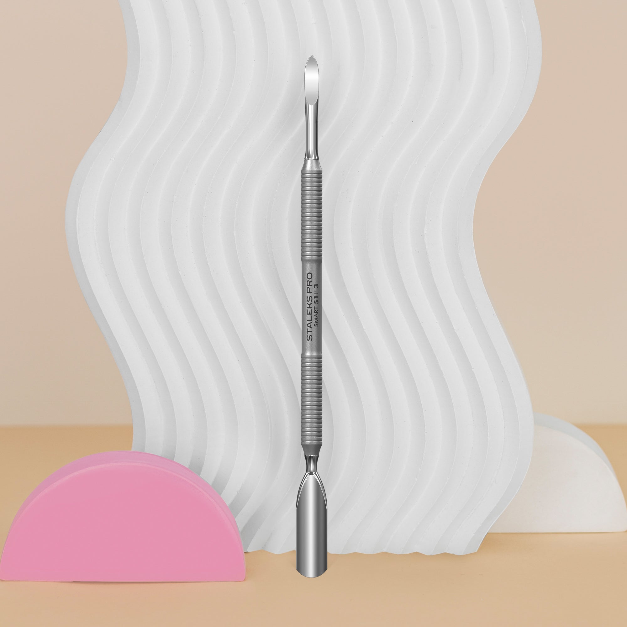 Manicure pusher SMART 51 TYPE 3 (rounded wide pusher and nail cleaner)