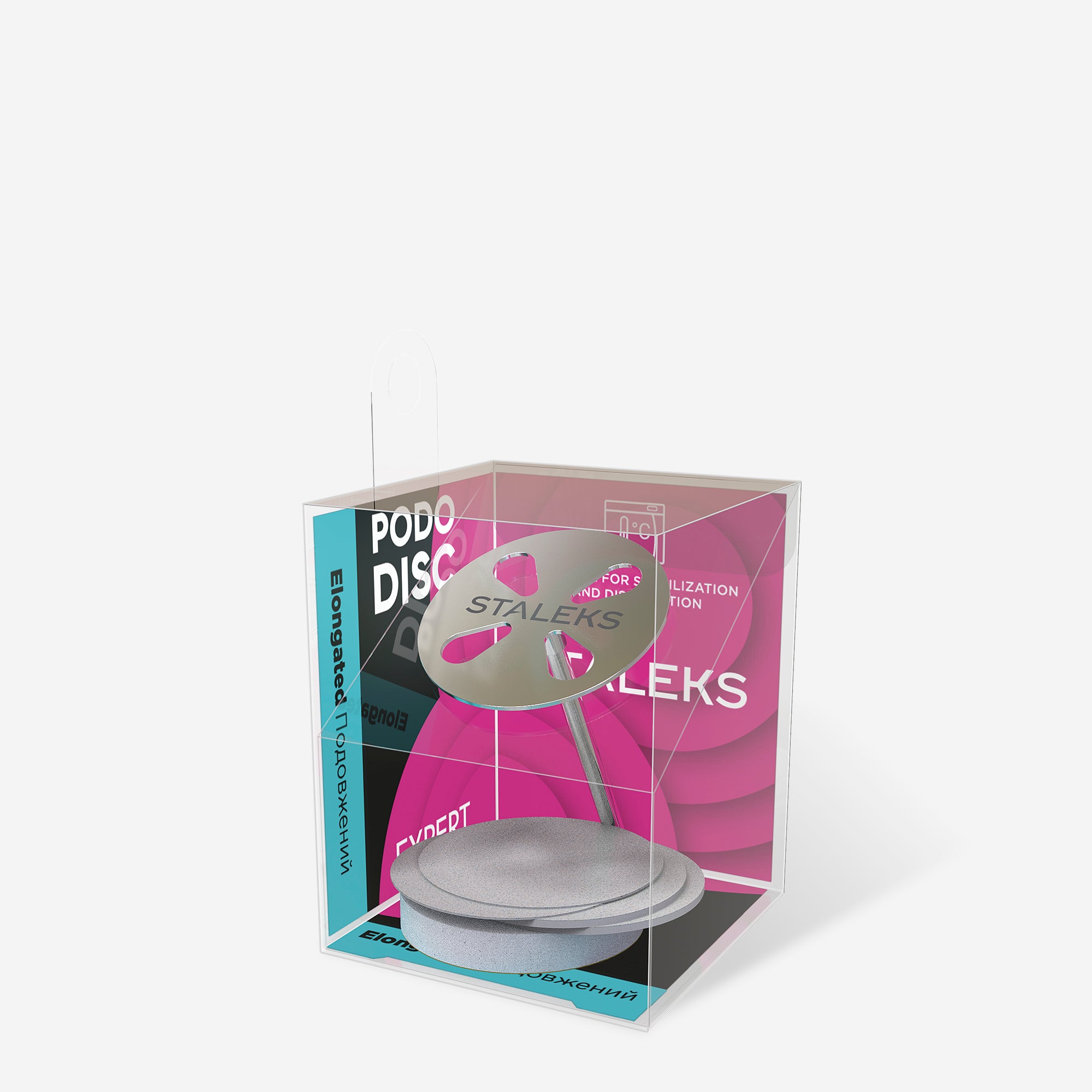STALEKS EXPERT PODODISC L Disco de pedicura alargado con limas reemplazables, 180 grit 25 mm (5 uds.)