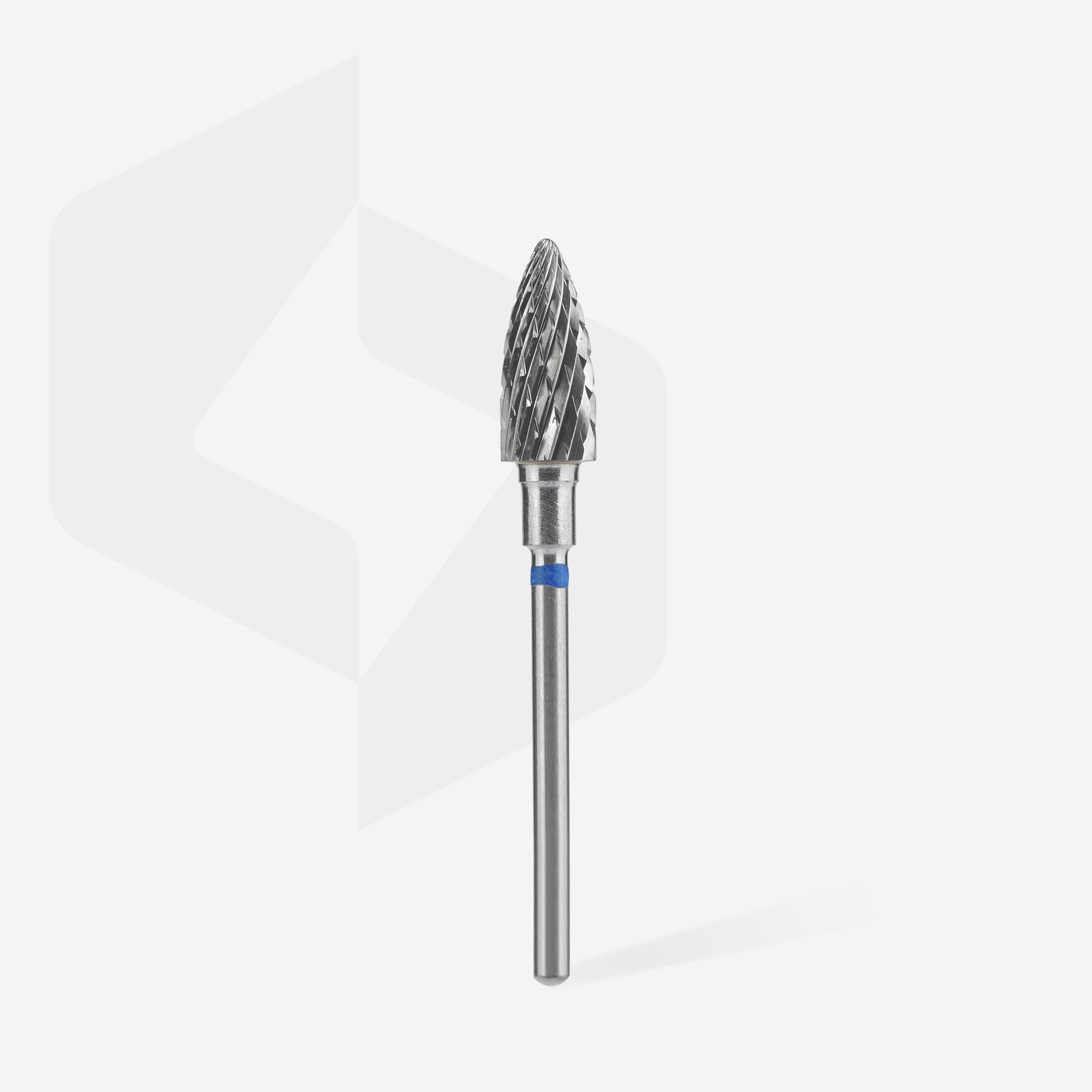 STALEKS EXPERT Carbide nail drill bit pine cone blue, head diameter 6 mm, working part 14 mm