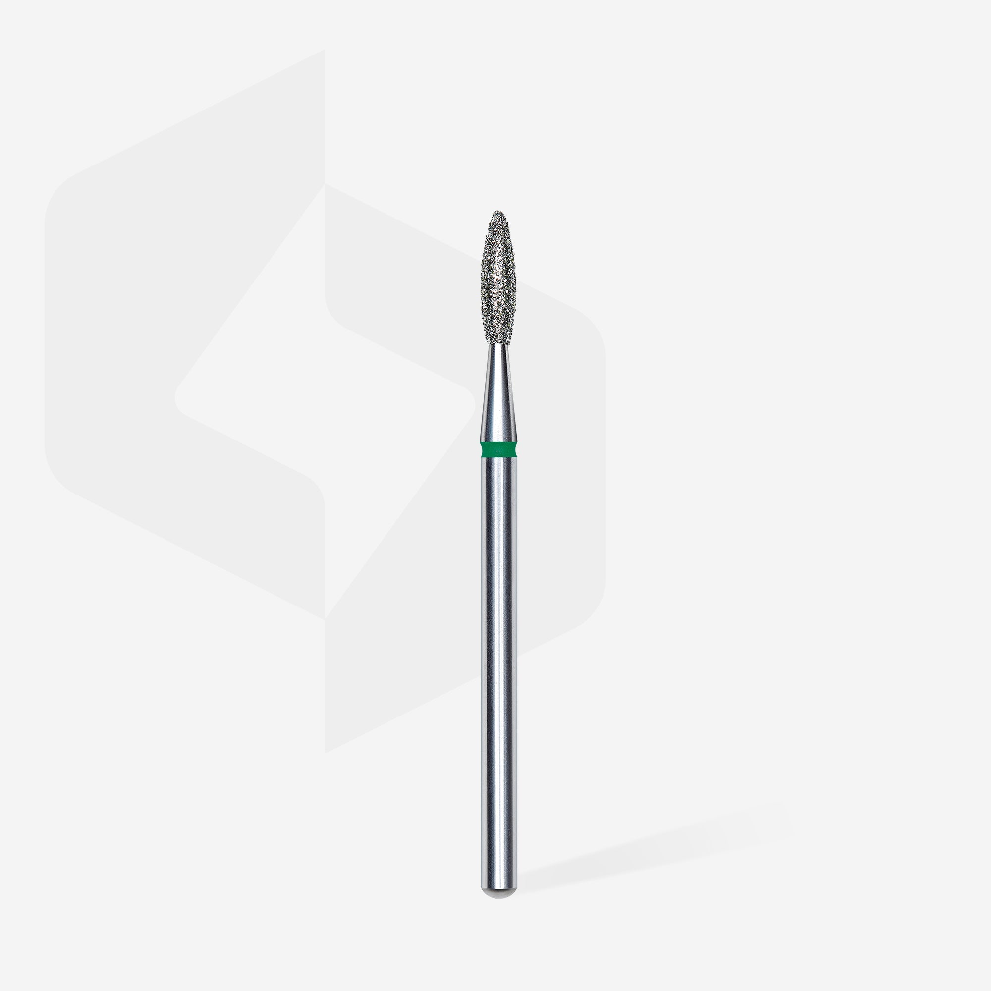 STALEKS EXPERT Diamond nail drill bit flame green, head diameter 2,1 mm, working part 8 mm