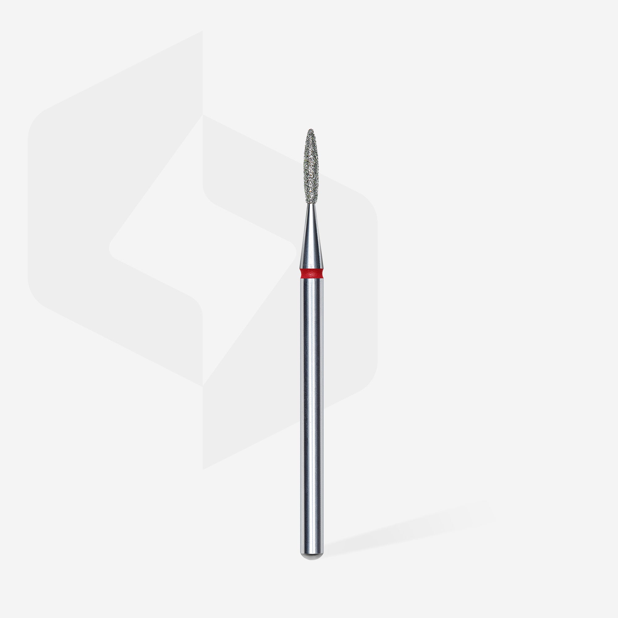 STALEKS EXPERT Diamond nail drill bit flame red, head diameter 1,6 mm, working part 8 mm