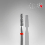 Mũi mài móng kim cương hình nón cụt EXPERT vạch đỏ, đường kính đầu 2,5 mm, chiều dài đầu mài 8 mm