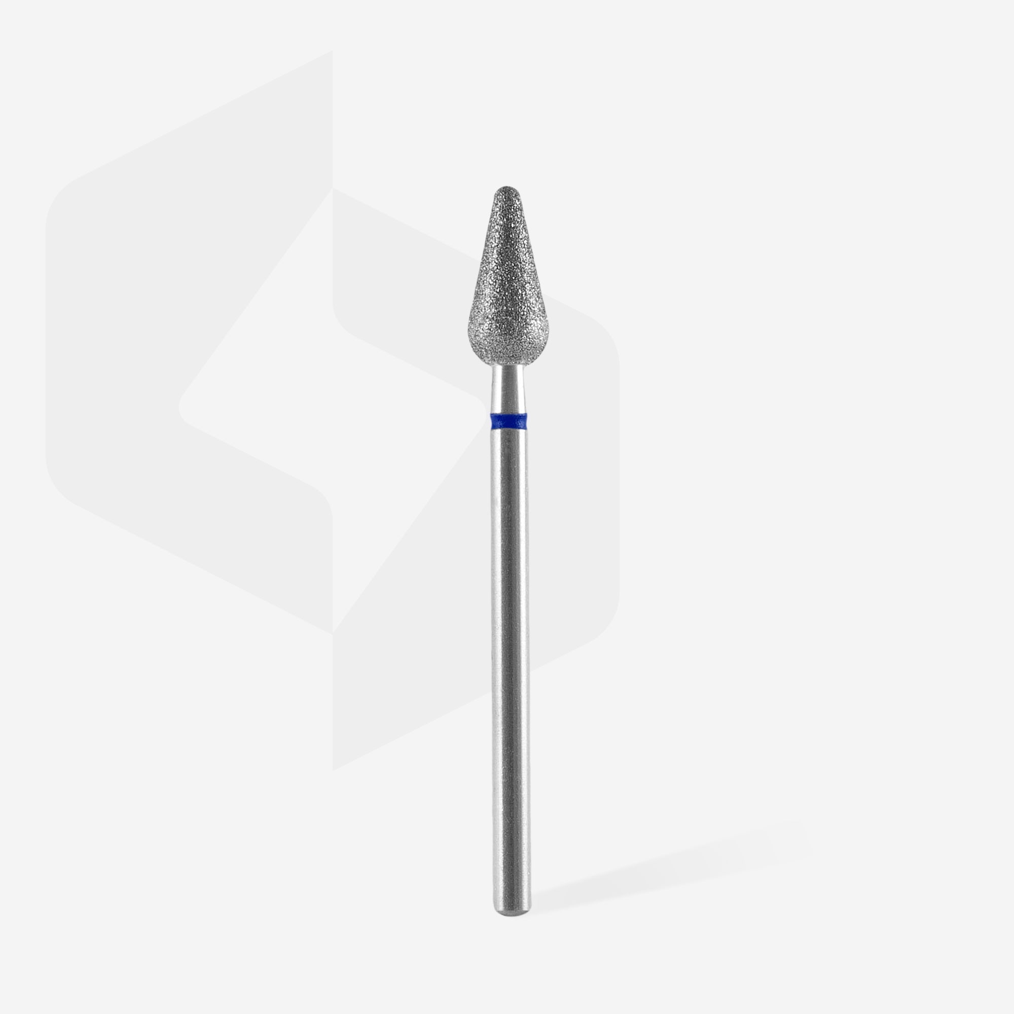 STALEKS EXPERT Diamond nail drill bit rounded pear blue, head diameter 5 mm, working part 12 mm