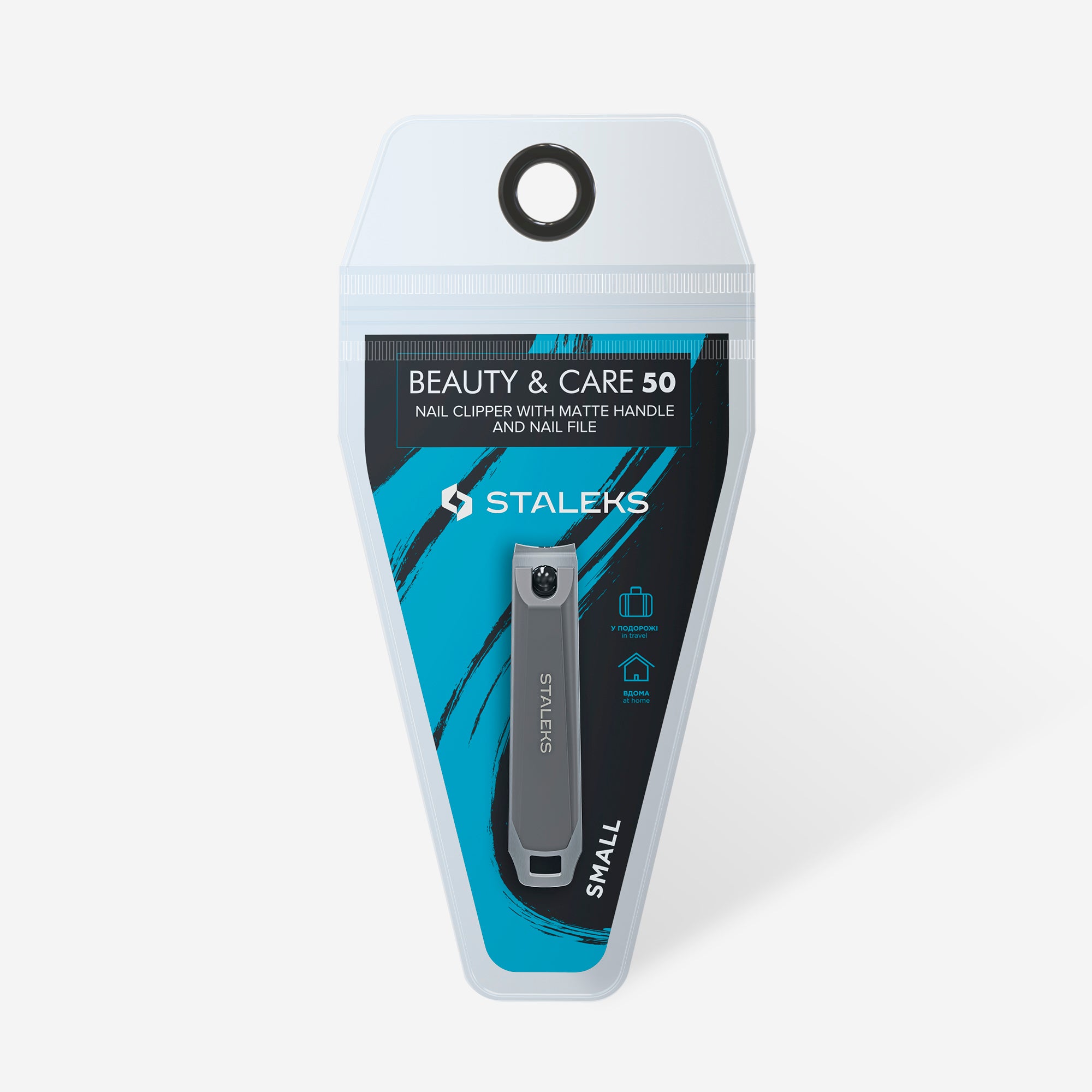 STALEKS BEAUTY & CARE 50 Nail clipper small with matte handle and nail file