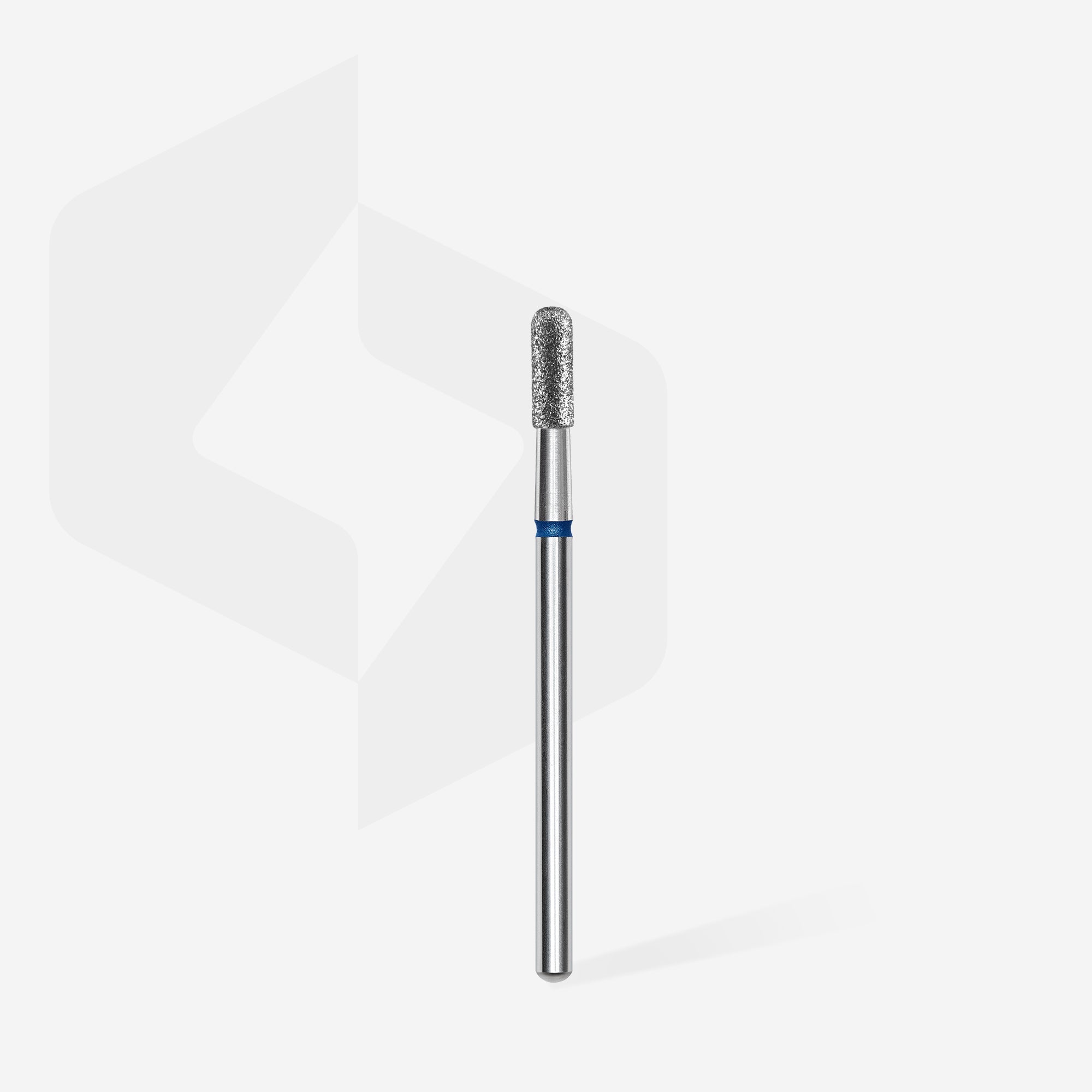 STALEKS EXPERT Diamond nail drill bit rounded cylinder blue, head diameter 2,3 mm, working part 6,5 mm
