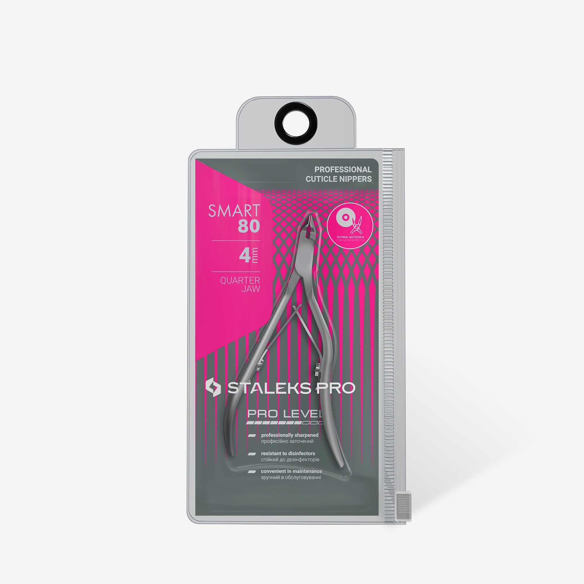 STALEKS SMART 80 Alicates profesionales para la piel, 4 mm