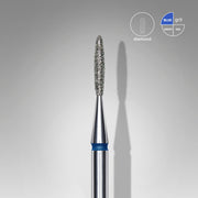 STALEKS EXPERT Diamond nail drill bit flame blue, head diameter 1,4 mm, working part 8 mm