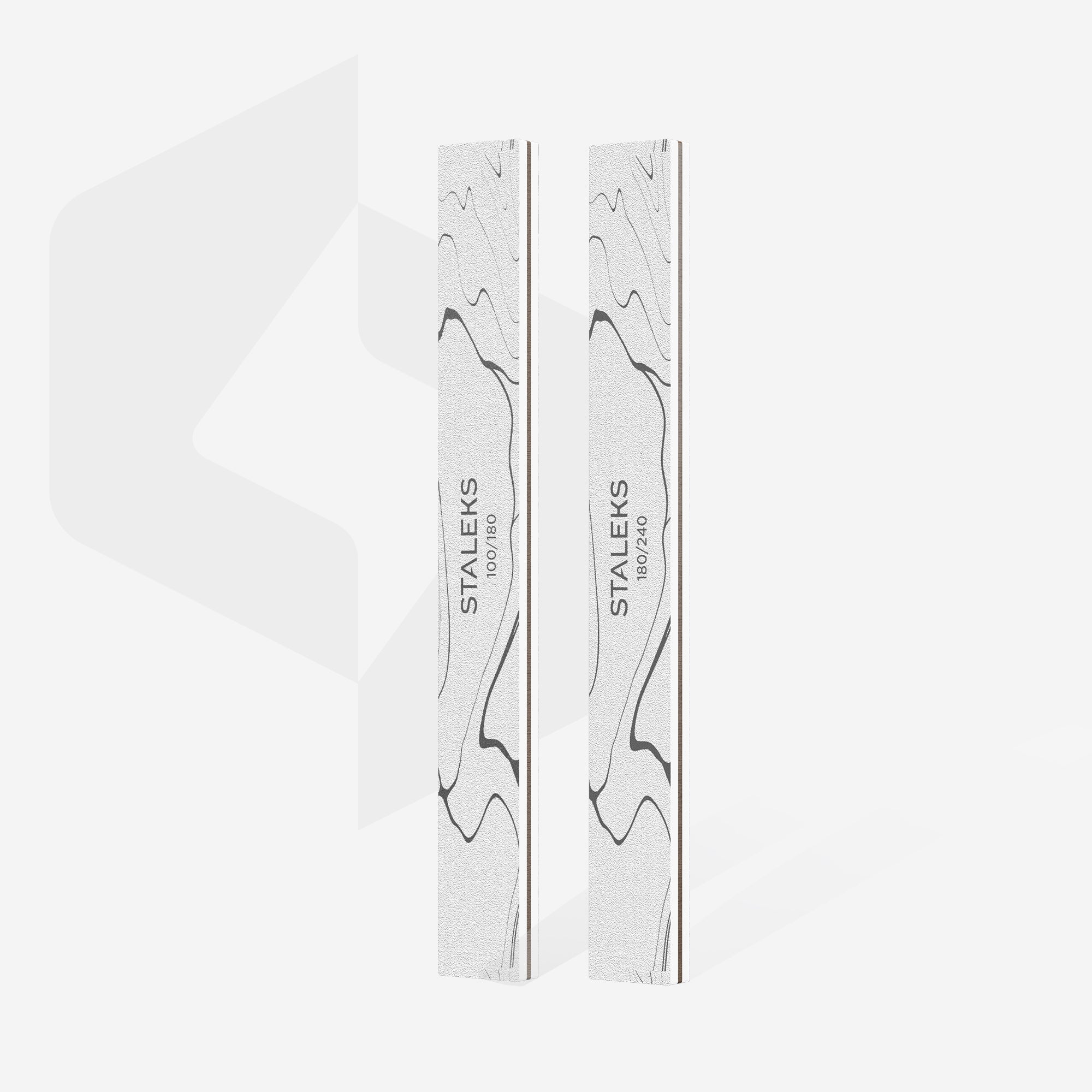 STALEKS HOME PRO 20 Mineral nail files set, 100/180/240 grit (2 pcs)