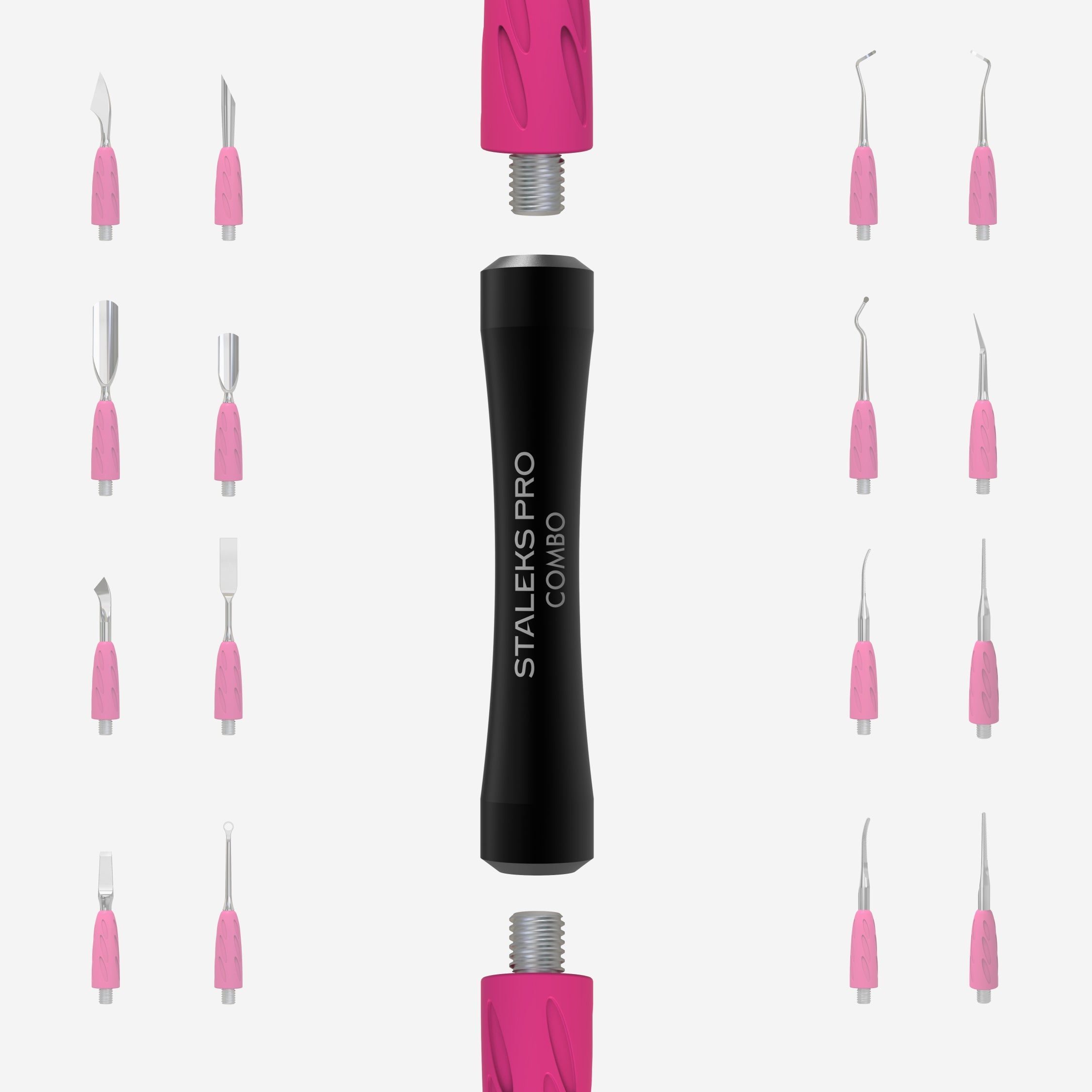 STALEKS UNIQ 10b Combo Mango del empujador para partes de trabajo reemplazables (negro)
