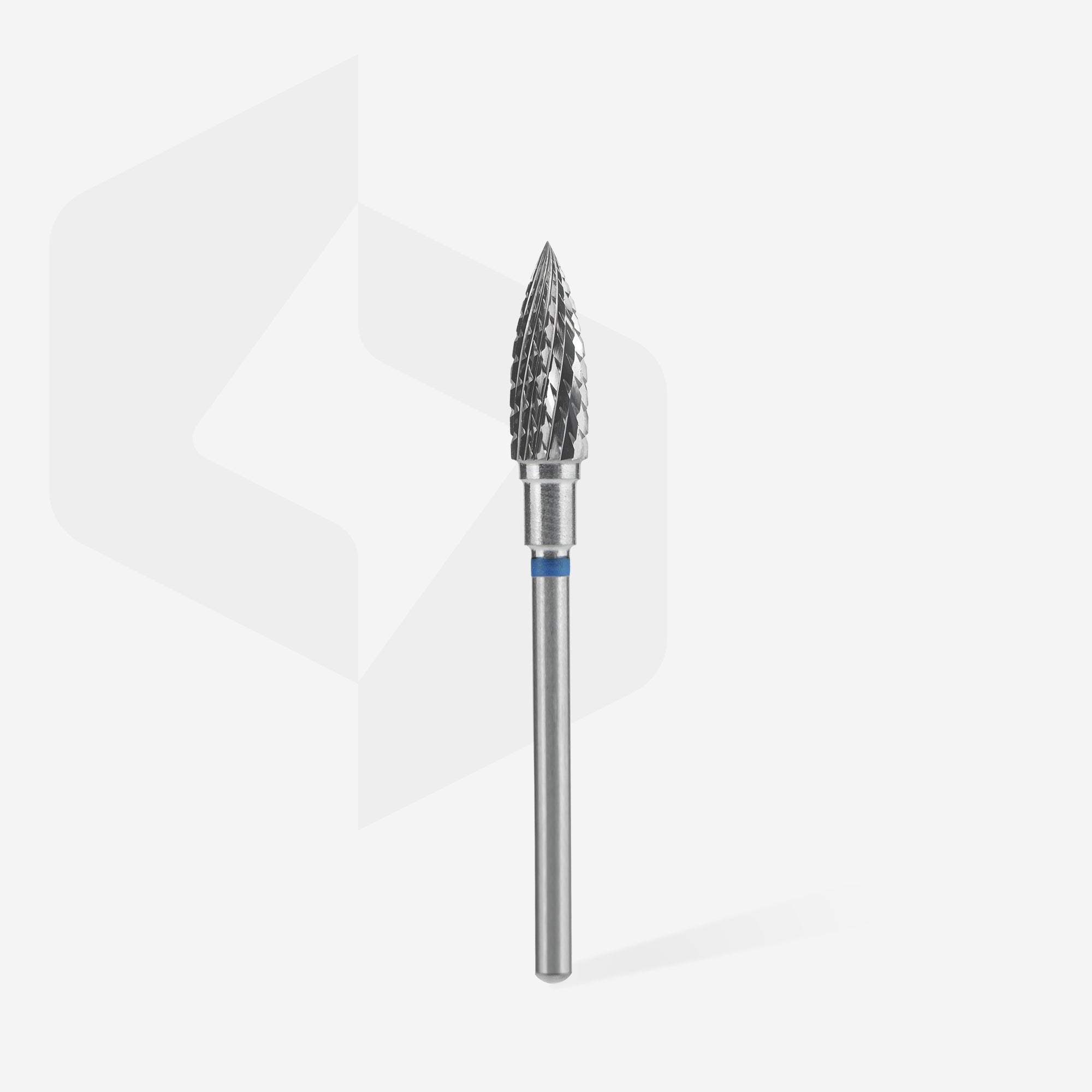 STALEKS EXPERT Carbide nail drill bit flame blue, head diameter 5 mm, working part 13,5 mm