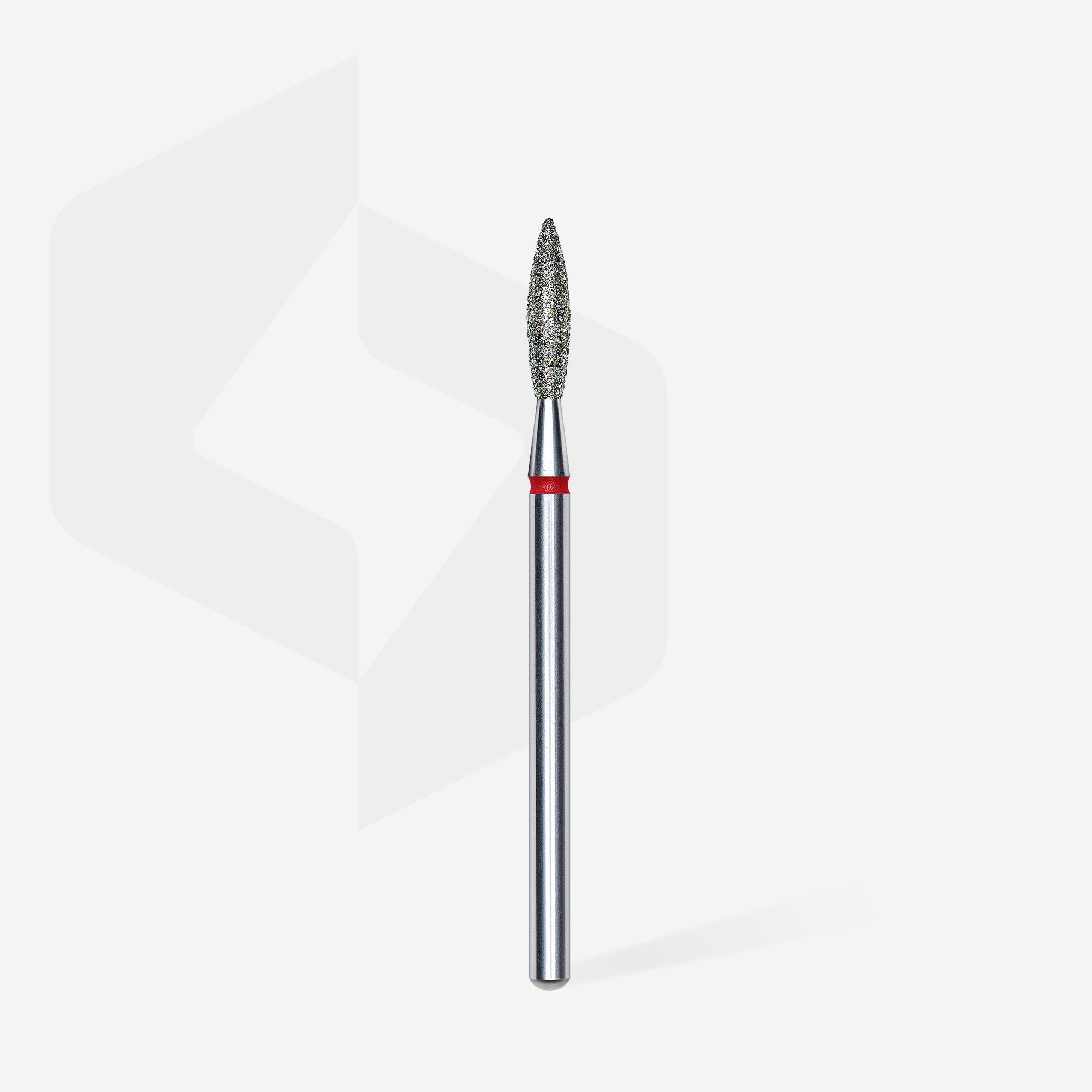 STALEKS EXPERT Diamond nail drill bit flame red, head diameter 2,3 mm, working part 10 mm