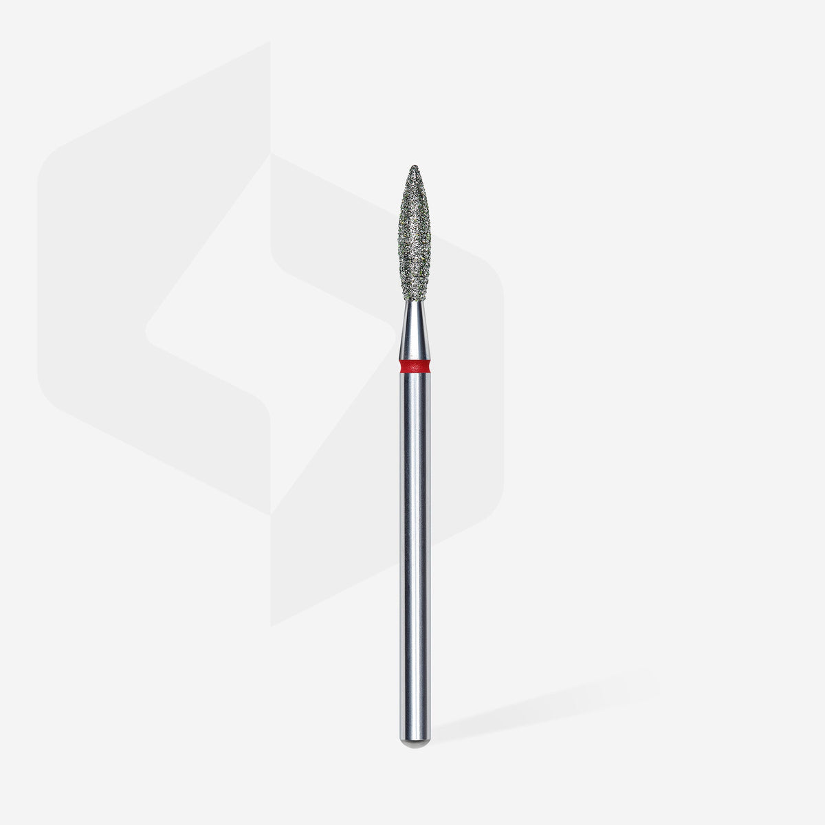 STALEKS EXPERT Diamond nail drill bit flame red, head diameter 2,3 mm, working part 10 mm