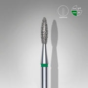 STALEKS EXPERT Fresa diamantada «Llama» verde, diámetro 2,1 mm, parte de trabajo 8 mm