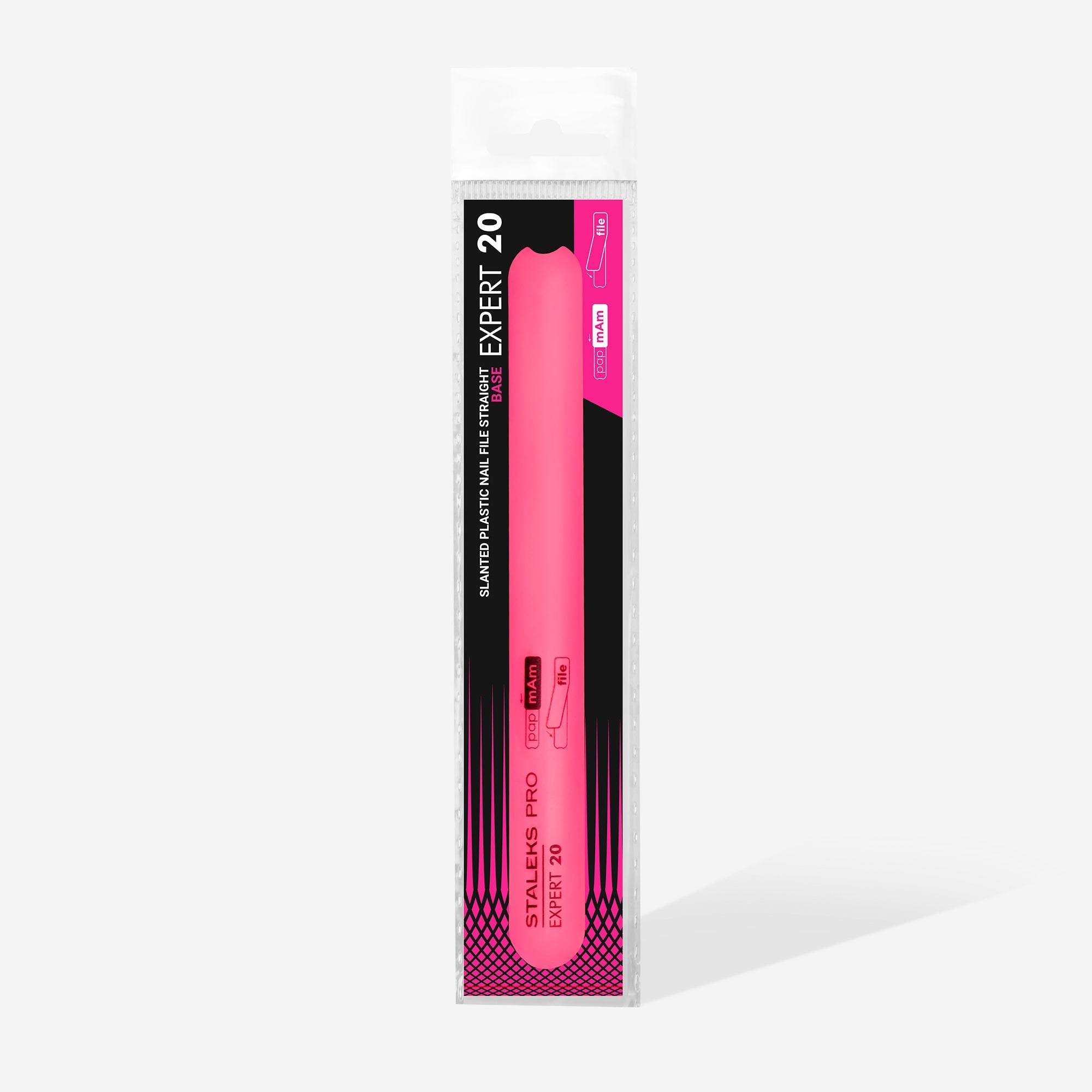 STALEKS EXPERT 20 Straight beveled plastic base for nail file (162 mm)