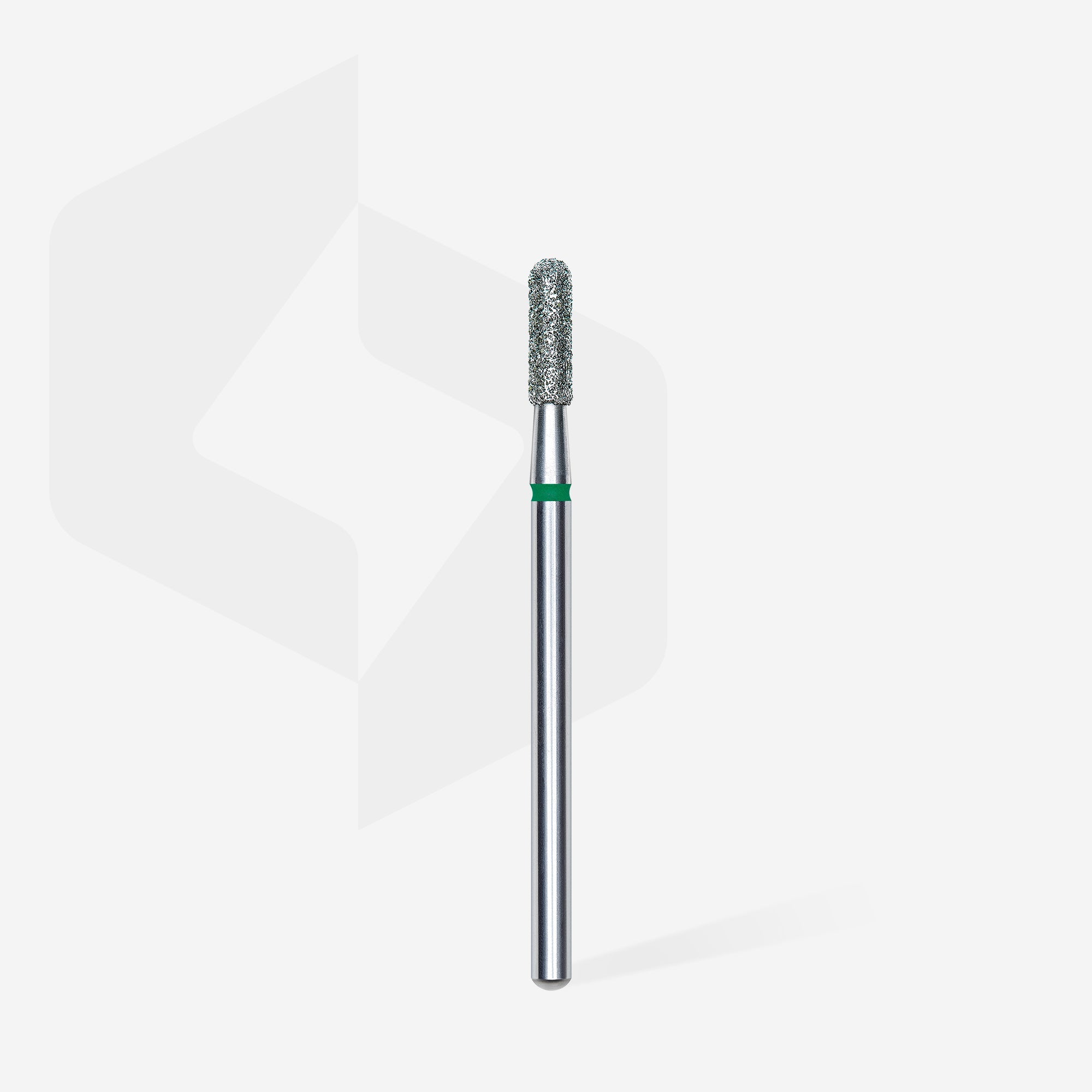 STALEKS EXPERT Diamond nail drill bit rounded cylinder green, head diameter 2,3 mm, working part 8 mm