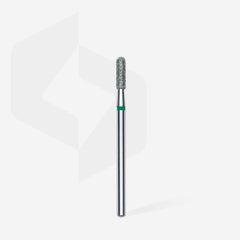 Diamond nail drill bit rounded cylinder green EXPERT head diameter 2,3 mm / working part 8 mm