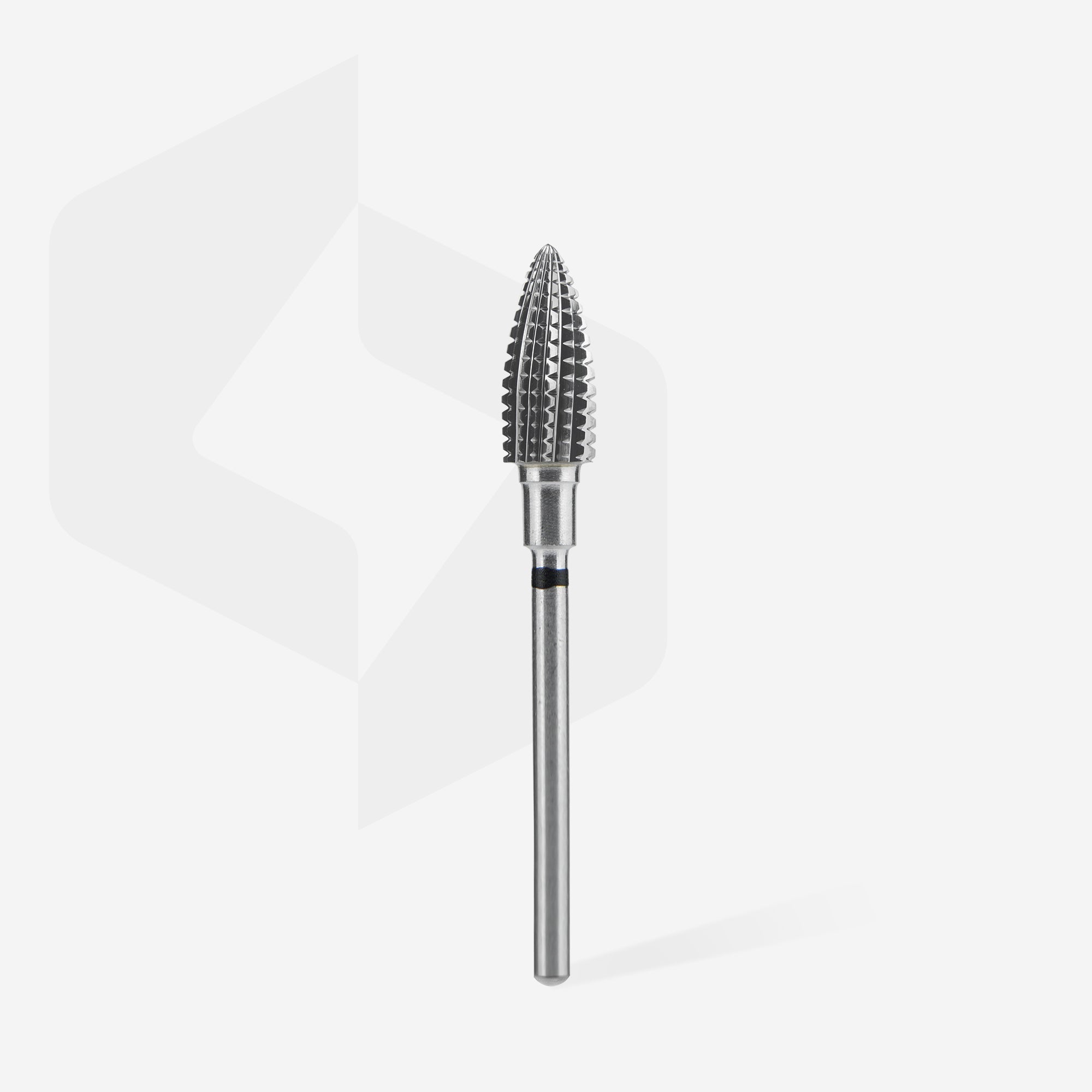 STALEKS EXPERT Carbide nail drill bit pine cone black hard, head diameter 6 mm, working part 14 mm