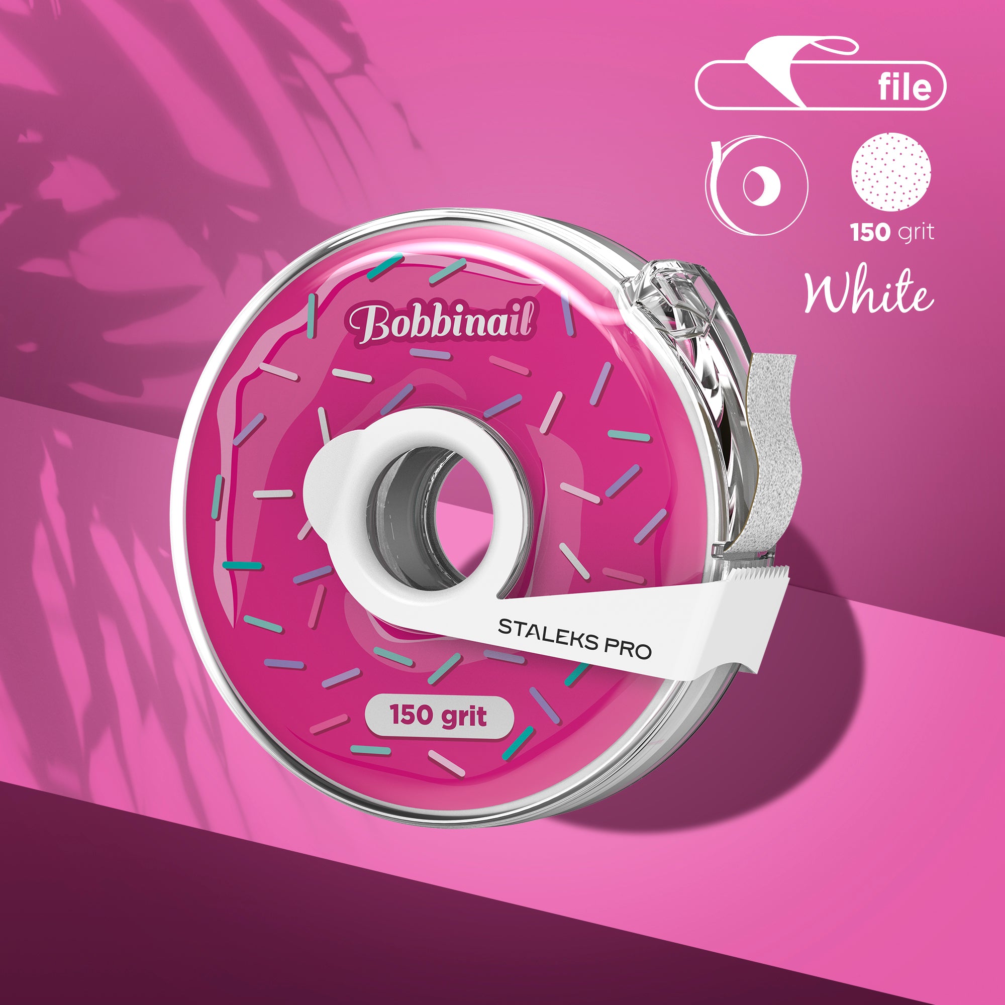 STALEKS EXPERT Donut Adhesive nail files for for straight base, 150 grit