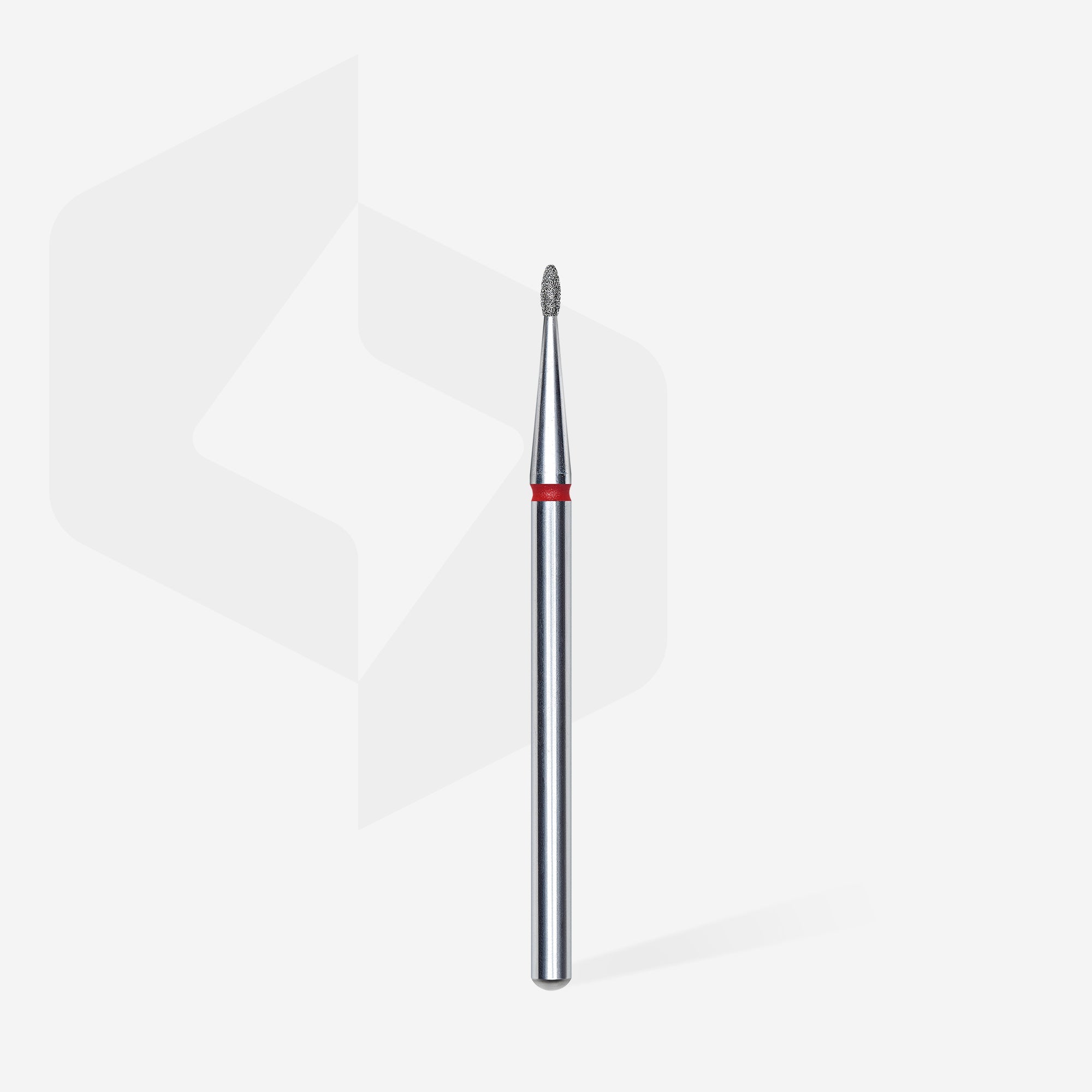STALEKS EXPERT Diamond nail drill bit rounded bud red, head diameter 1,2 mm, working part 3 mm