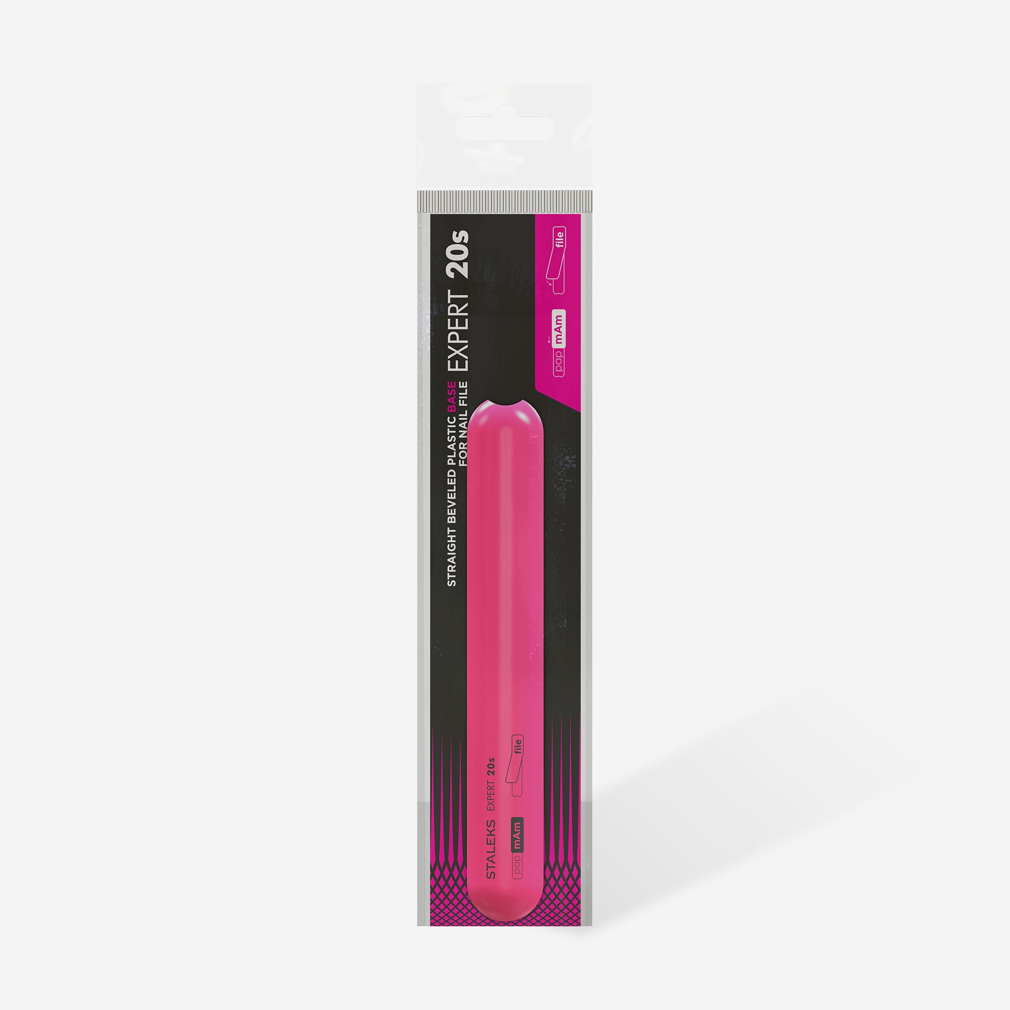 STALEKS EXPERT 20s Base para limas plástica biselada recta (130 mm)