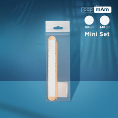 Disposable set EXPERT 30 (papmAm Mix on a wooden base 100/180 grit, buff 180/240 grit, orange stick 110 mm)