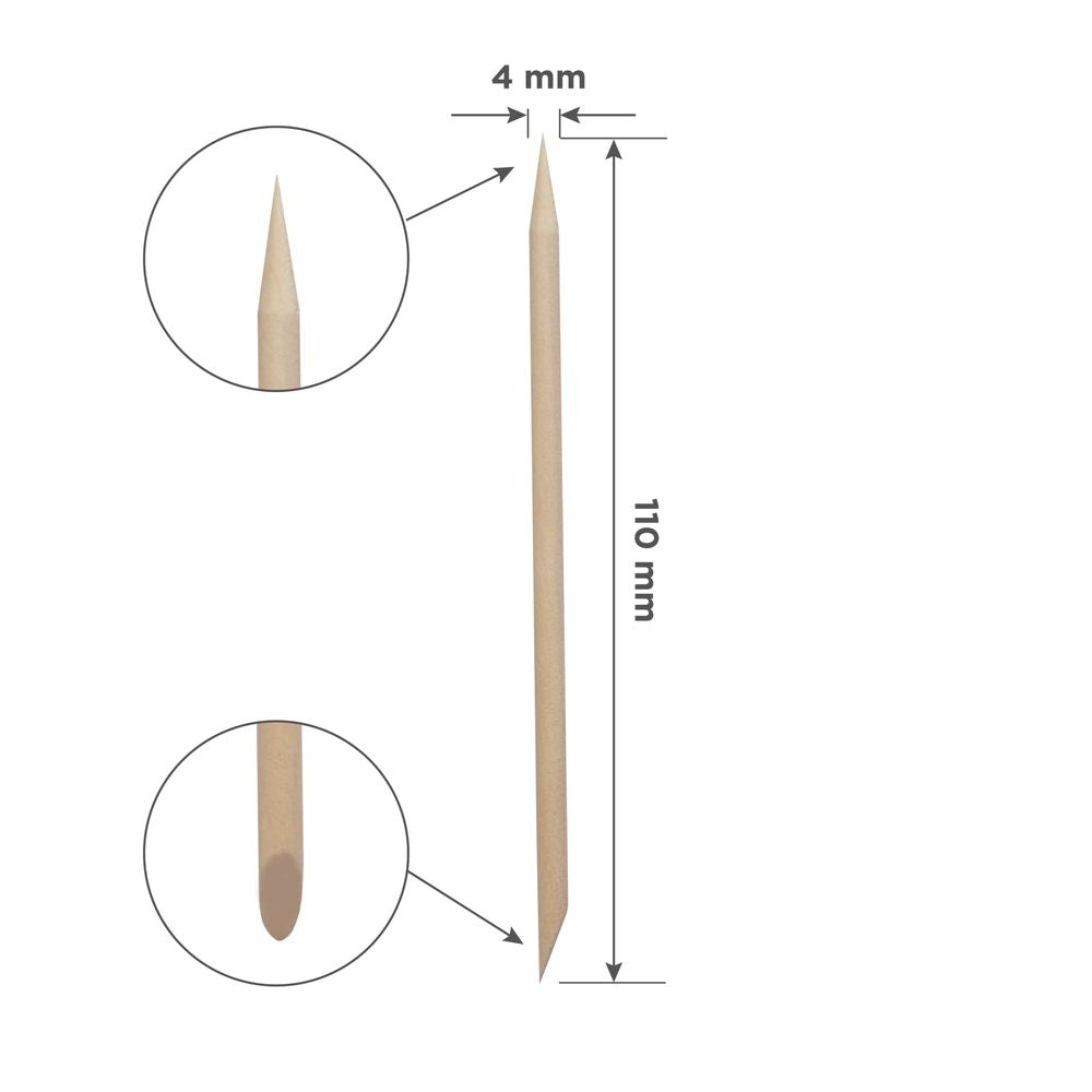 STALEKS EXPERT Orange stick wooden, 110 mm (100 pcs)