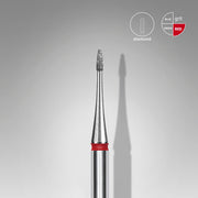 STALEKS EXPERT Fresa diamantada Llama mini roja, diámetro 1 mm, parte de trabajo 3 mm