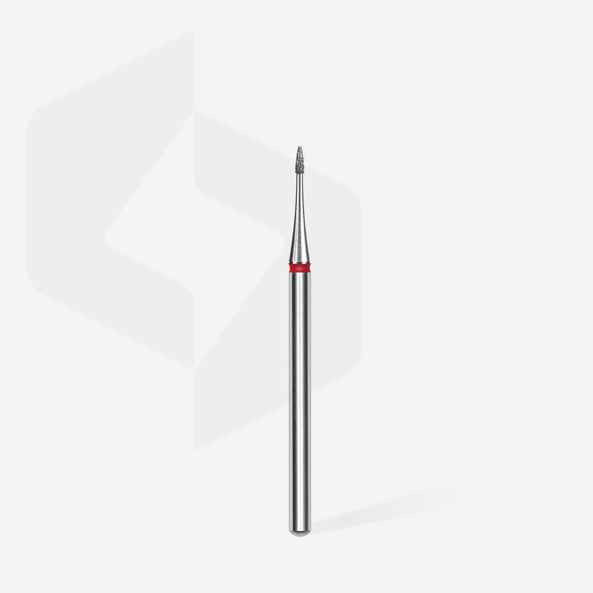 STALEKS EXPERT Diamond nail drill bit flame mini red, head diameter 1 mm, working part 3 mm