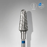 STALEKS EXPERT Carbide nail drill bit frustum blue, head diameter 6 mm, working part 14 mm