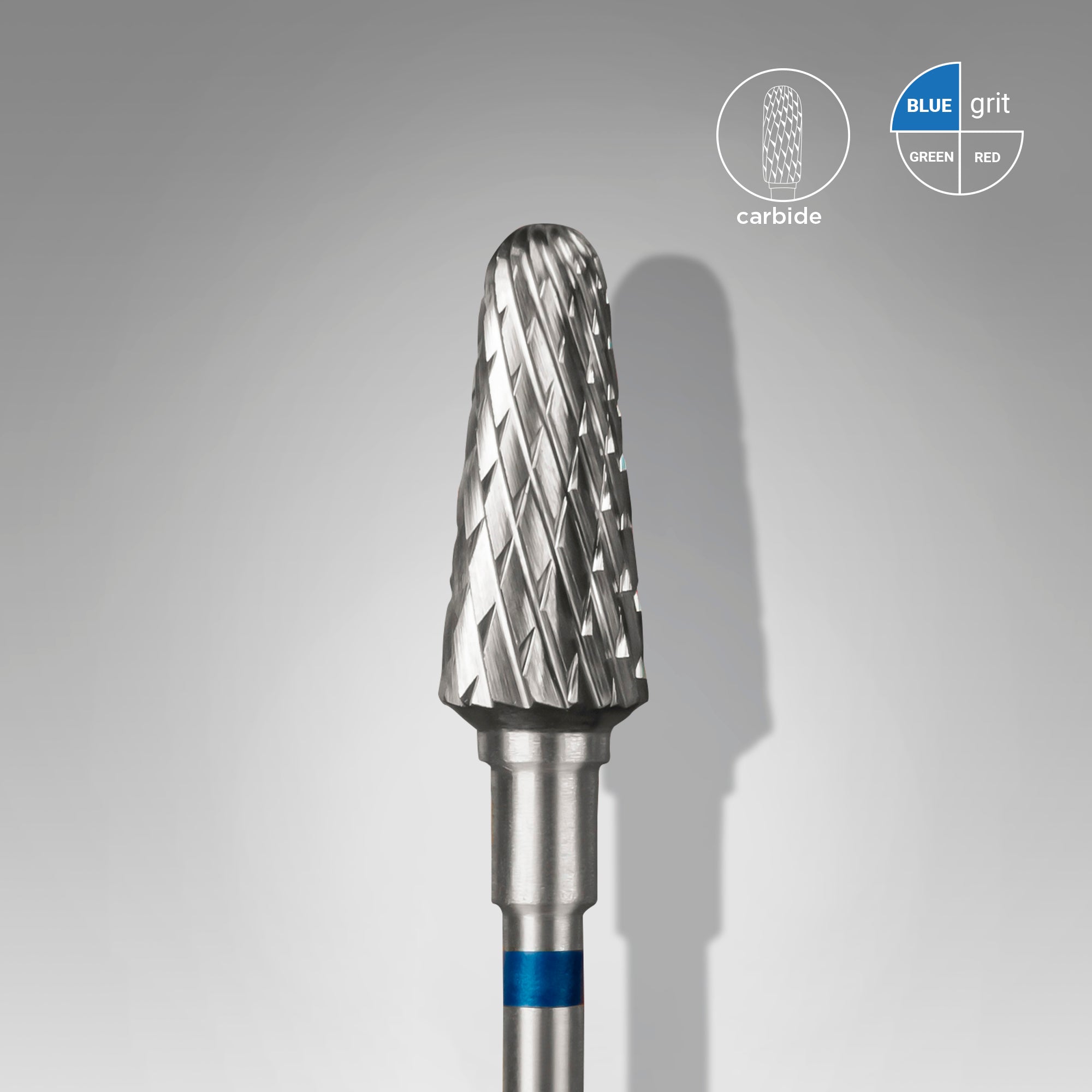 STALEKS EXPERT Carbide nail drill bit frustum blue, head diameter 6 mm, working part 14 mm