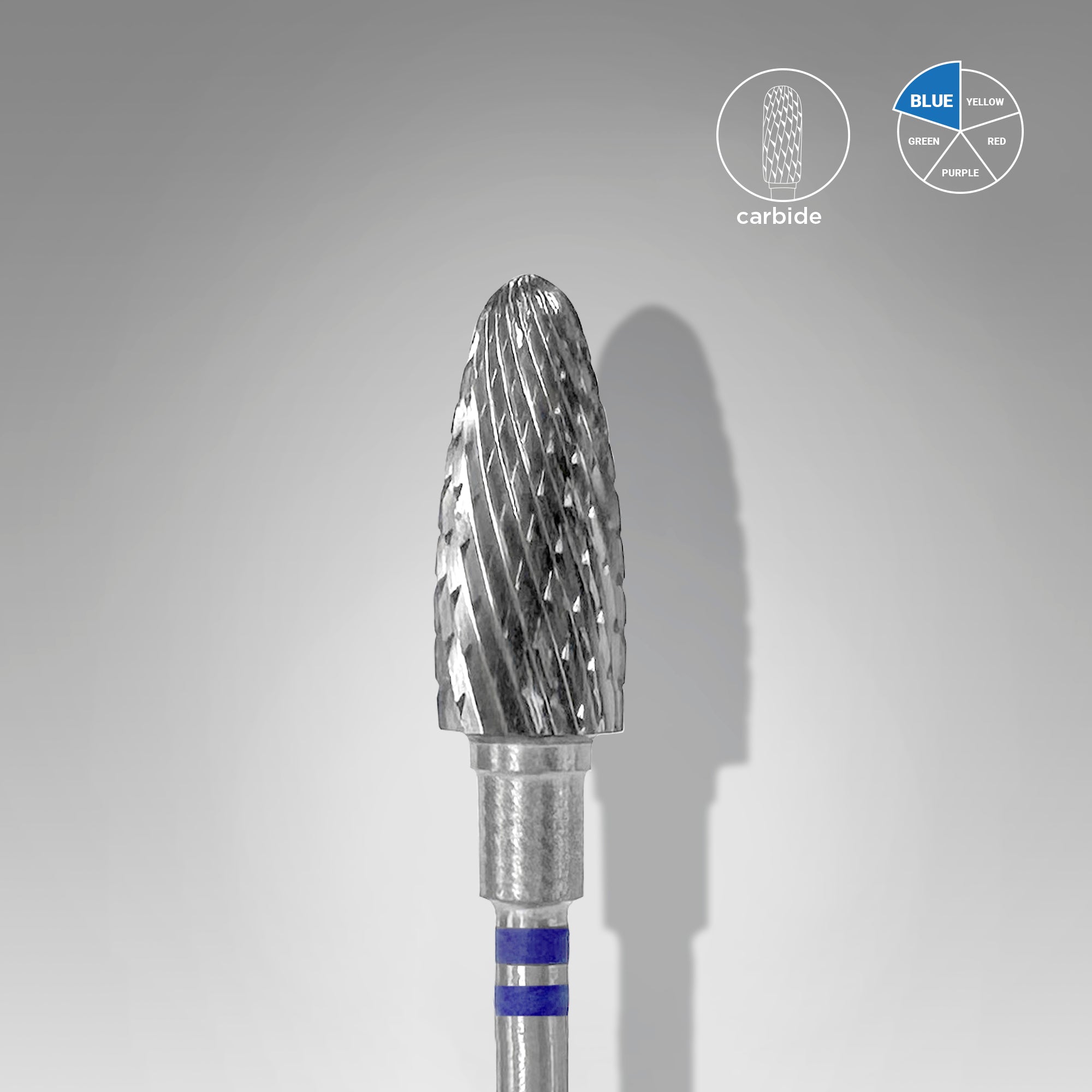STALEKS EXPERT Fresa de metal duro tipo «maíz» para zurdos azul, diámetro 6 mm, parte de trabajo 14 mm