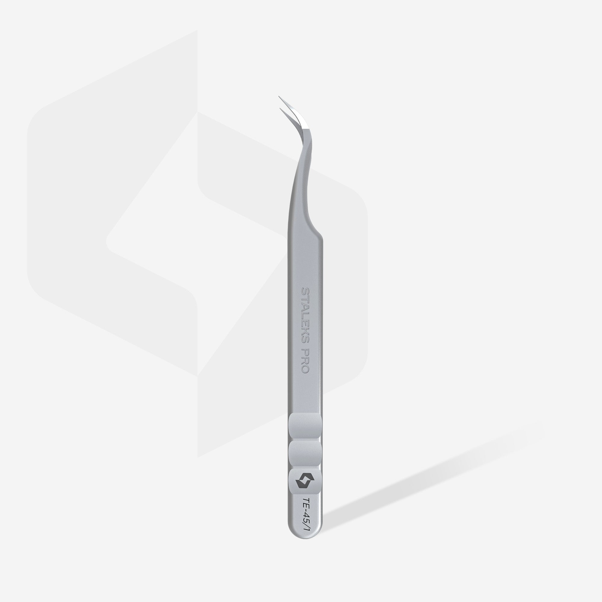 STALEKS EXPERT 45 TYPE 1 Professional lash tweezers with fiber tips, curved
