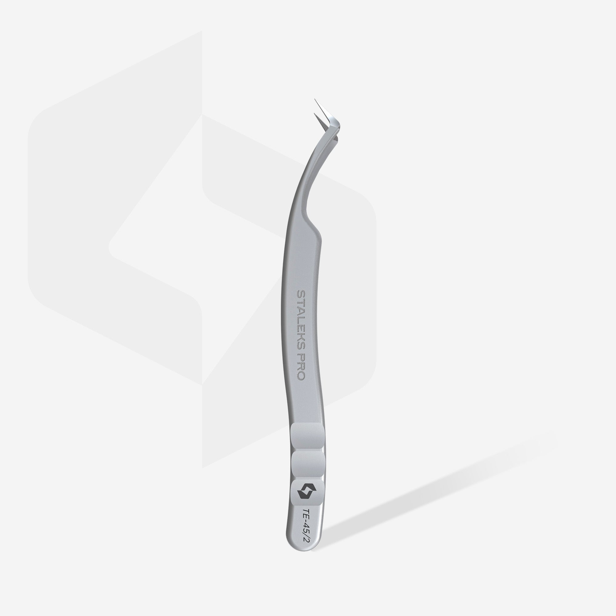 STALEKS EXPERT 45 TYPE 2 Professional lash tweezers with fiber tips, L-shaped, 40'