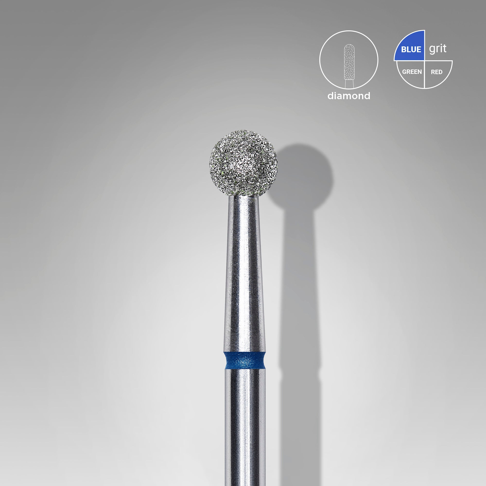 STALEKS EXPERT Diamond nail drill bit ball blue, head diameter 4 mm